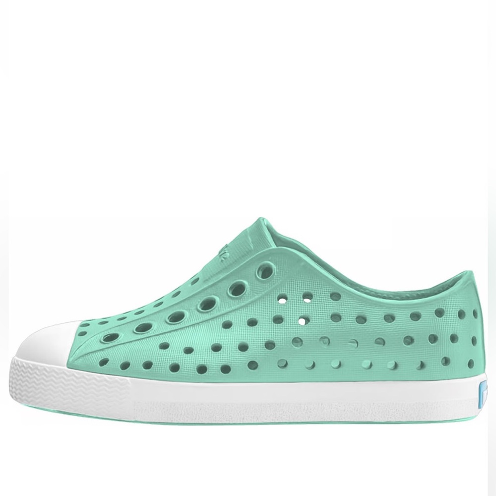 Native Shoes Kids Fresco Green/Shell White Jefferson Size J2 - Picture 2 of 10